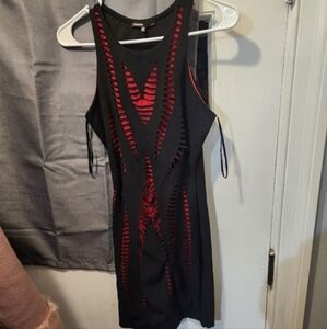 Sexy red cutout mini dress small